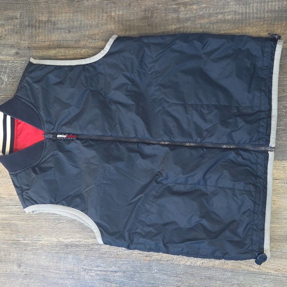 Tommy Hilfiger Red And Blue Reversable Kids Vest - Picture 2 of 3